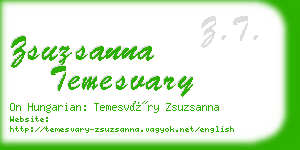 zsuzsanna temesvary business card